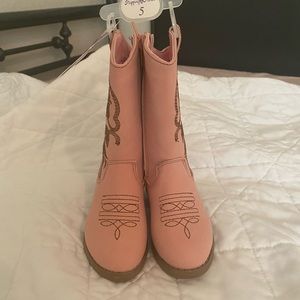 Stepping Stones Blush Cowboy Boots in blush for toddler